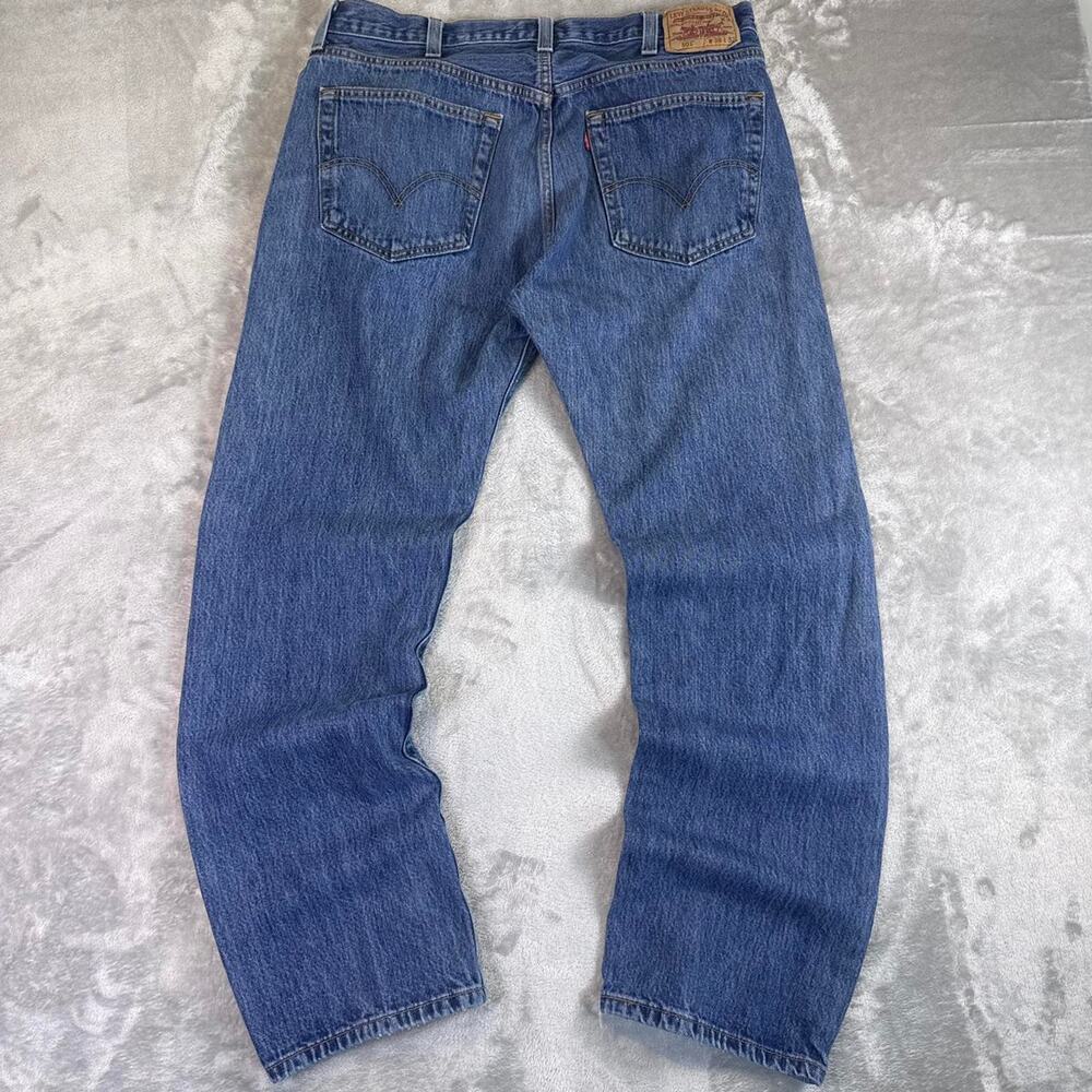 Levi’s 501 Original Fit Jeans Mens 38x32 Blue Denim Straight Leg Classic
